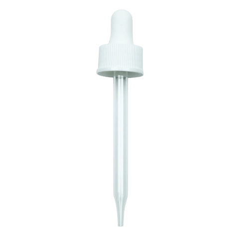 NON CRC (Child Resistant Closure) Dropper - White - 91mm 20-400(1400/case)