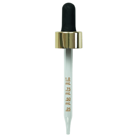 NON CRC Dropper - Shiny Gold Skirt/Black Bulb w/markings - 91mm 20-400(1496/case)