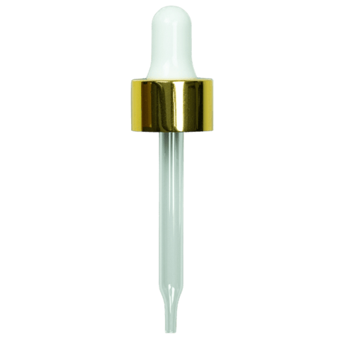 NON CRC Dropper - Shiny Gold Skirt/Shiny White Bulb - 91mm 20-400(1496/case)