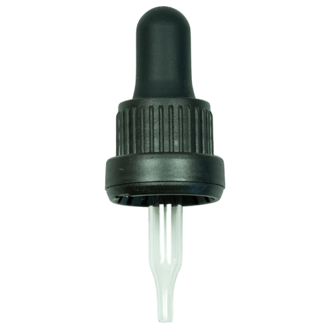 NON CRC + Tamper Evident Dropper - Black - 48mm 18-415(1400/case)