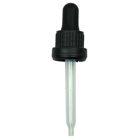 NON CRC + Tamper Evident Dropper - Black  - 77mm 18-415