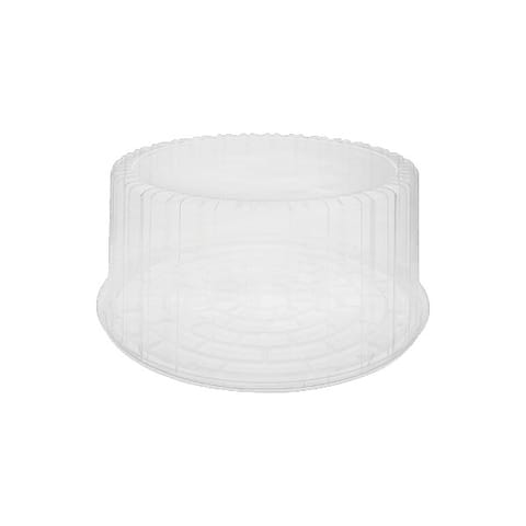 Pactiv Showcake 10" PS Plastic Cake Display Container with Clear Deep Dome Lid - (55/Case) Y9510SKHU