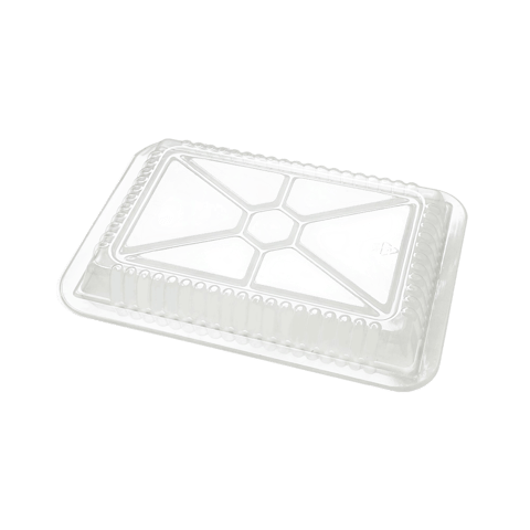Oblong Clear Plastic Dome Lid for 2.25 lb Foil Take-Out Container - (500/Case)