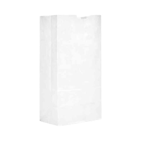 Ross & Wallace 20 lb. White Paper Grocery Bag, 40#BW - (500/Case) 120320