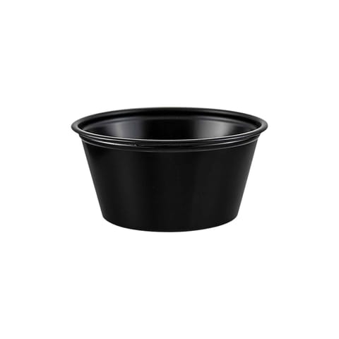 Solo Black PS Plastic Portion Cup, 2 oz - (2500/Case) P200BLK