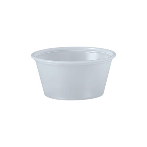 Solo Translucent PS Plastic Portion Cup, 2 oz - (2500/Case) P200N