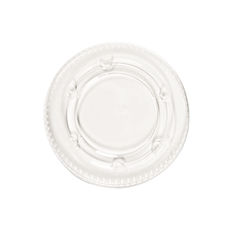 Small Portion Cup Lids – Fits 4 oz. Cup – Clear PET – (2500/Case)