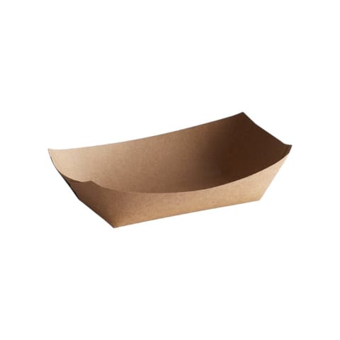 SQP 1 lb Kraft Paper Food Tray, #100 - (1000/Case) 7151