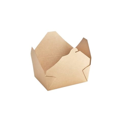 SQP 100860 Eco-Box Kraft Paper Take-Out Container, #8, 6" × 4 3/4" × 2 1/2" - (300/Case)