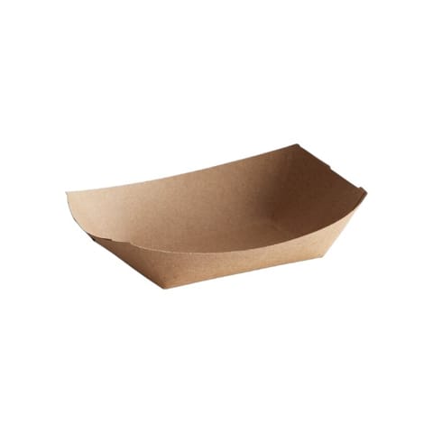 SQP 1/2 lb Kraft Paper Food Tray, #50 - (1000/Case) 8130