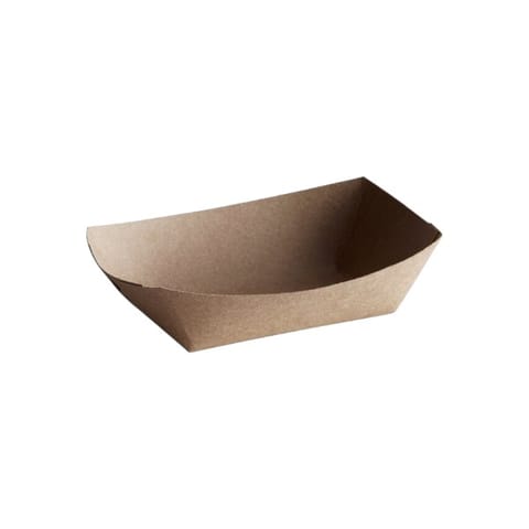 SQP 1/4 lb Kraft Paper Food Tray, #25 - (1000/Case) 7125