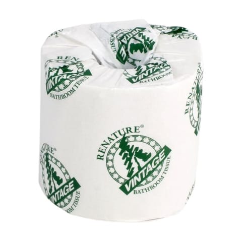 Vintage Renature 2-Ply Toilet Paper Roll, 500 Sheets, 4" x 3 - (96/Case) V25080