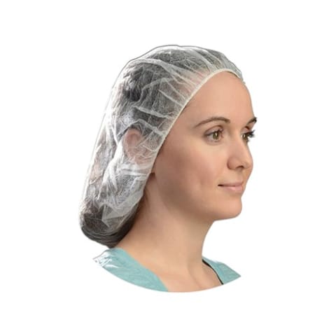 White 24" Polypropylene Bouffant Caps - (1000/Case) BC24-1000