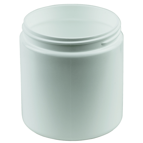 8oz White HDPE Plastic Jar 70-400 (448/Case)