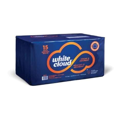 White Cloud White Perforated Kitchen Paper Towel Roll, 2-Ply, 6" x 11", 90 Sheets/Roll - (15/Case) 10820