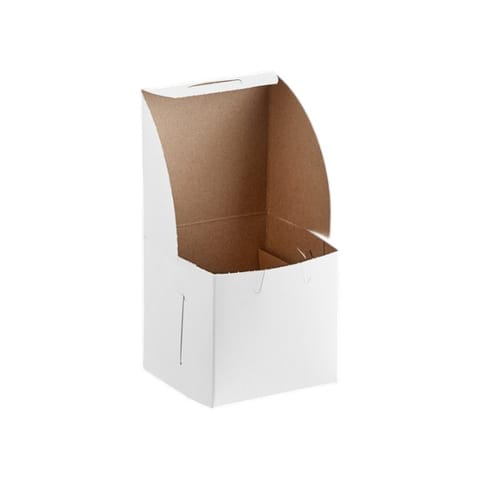 White Cupcake Box, 4" x 4" x 4" - (200/Case) 6400