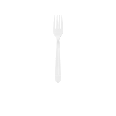 7.2" White Heavy Weight Plastic Forks - (1000/Case)