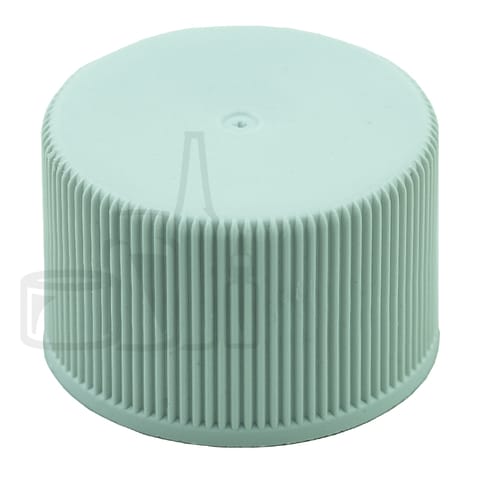 White Ribbed Cap 24-410  with F828 .035 Foam Liner - 4000/case