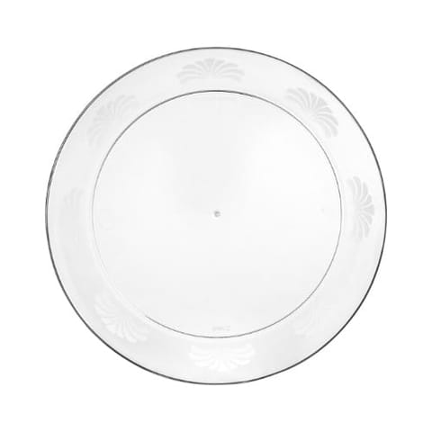 WNA Comet 9" Clear Round Plastic Designerware Plate - (180/Case) DWP9180