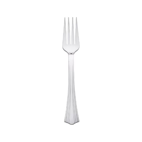 WNA Reflections 7" Heavy Weight Silver PS Plastic Fork - (600/Case) 610155