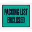 4 1/2 x 5 1/2" Green "Packing List Enclosed" Envelopes