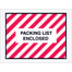 4 1/2 x 6" Red (Striped) "Packing List Enclosed" Envelopes