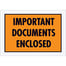 5 1/4 x 7 1/2" Orange "Important Documents Enclosed" Envelopes