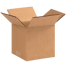 5" x 5" x 5" Corrugated Shipping Box – Kraft 32 ECT, Single Wall - (25/Bundle)