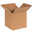 6" x 6" x 6" Corrugated Shipping Box – Kraft 32 ECT, Single Wall - (25/Bundle)