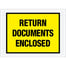 7 1/2 x 5 1/2" Yellow "Return Documents Enclosed" Envelopes