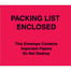 7 x 6" Red "Packing List Enclosed" Important Papers Enclosed Envelopes (Paper Face)
